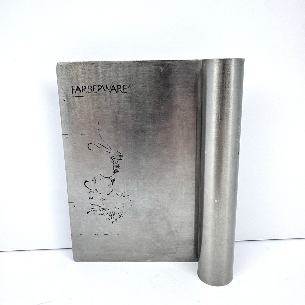 Vintage Farberware Stainless Steel Food Scraper Bench Chopper Kitchen Tool